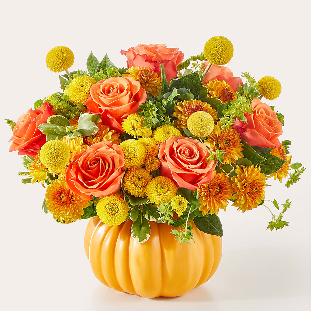 Gourdgeous Pumpkin – ROSEMARY & PEPPER FLOWER CO, Gaylord MI