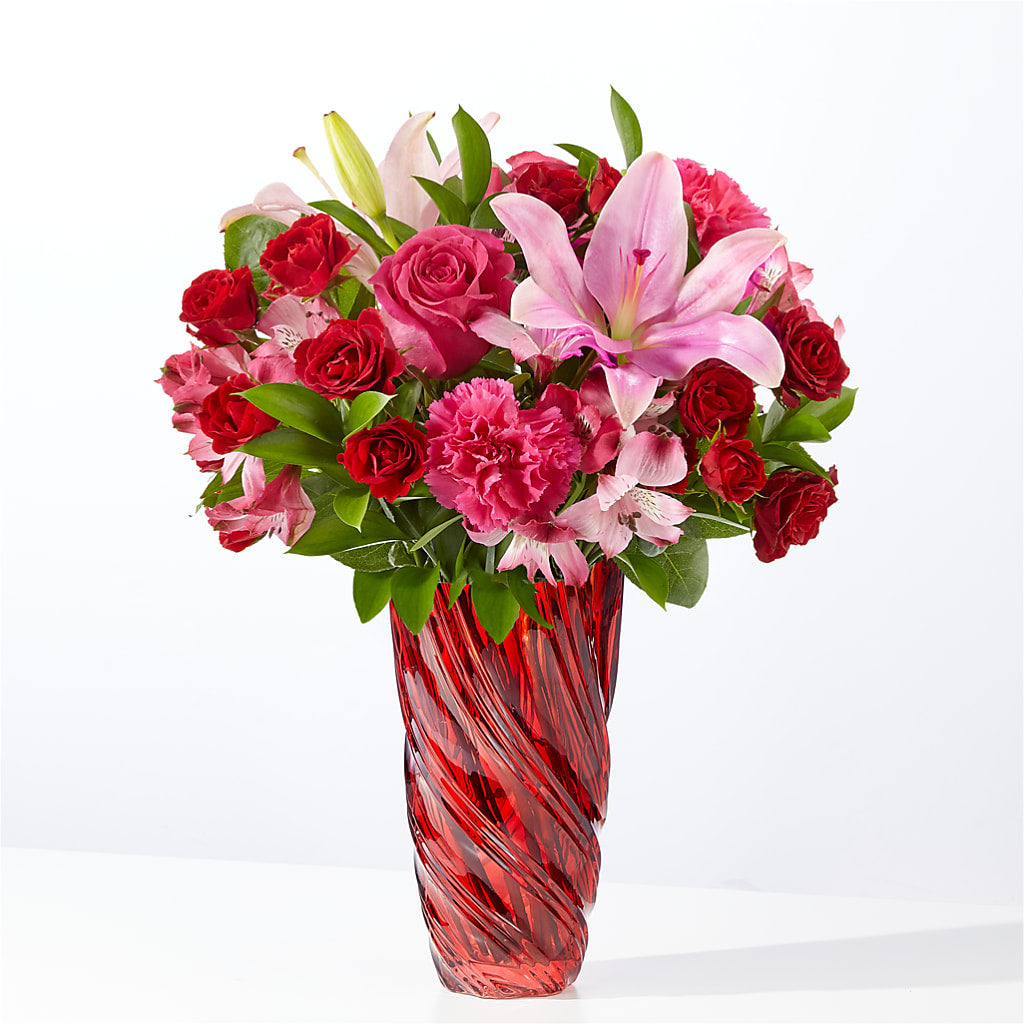 In Love Bouquet with Luxe Swirl Vase – ROSEMARY & PEPPER FLOWER CO, Gaylord MI