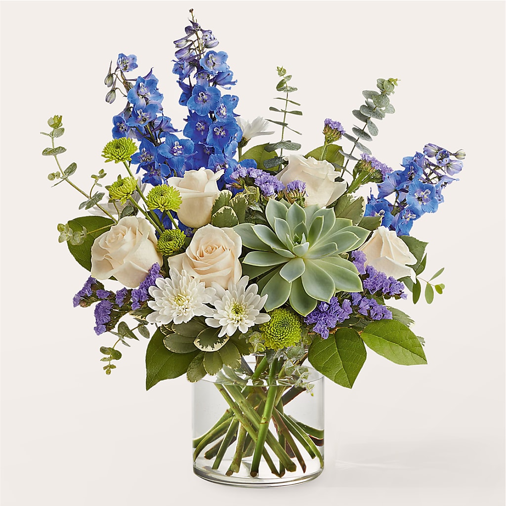 Cerulean Waves Bouquet – ROSEMARY & PEPPER FLOWER CO, Gaylord MI