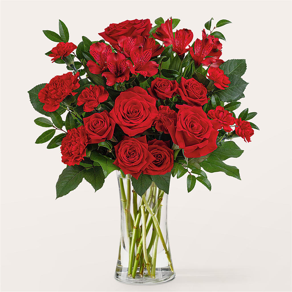 Brilliant Ruby Bouquet – ROSEMARY & PEPPER FLOWER CO, Gaylord MI