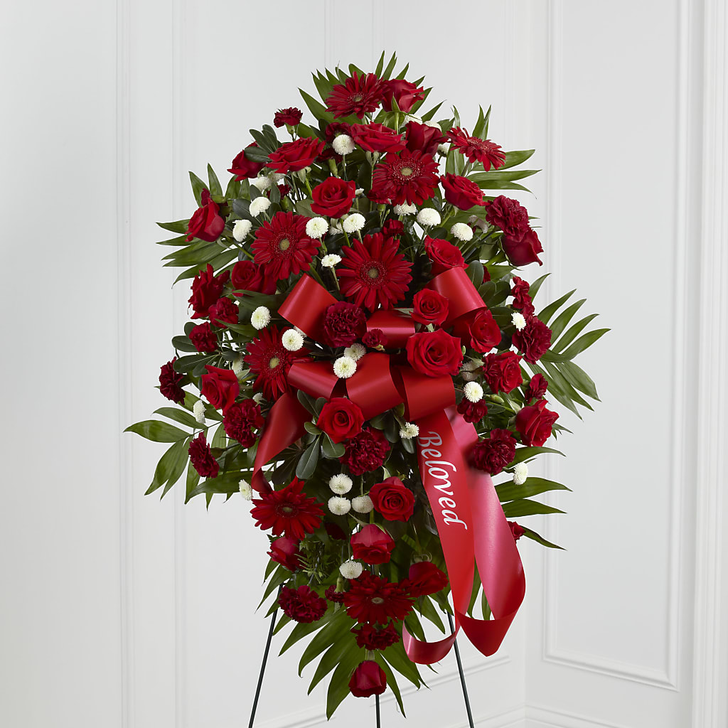 Treasured Memories Standing Spray – ROSEMARY & PEPPER FLOWER CO, Gaylord MI
