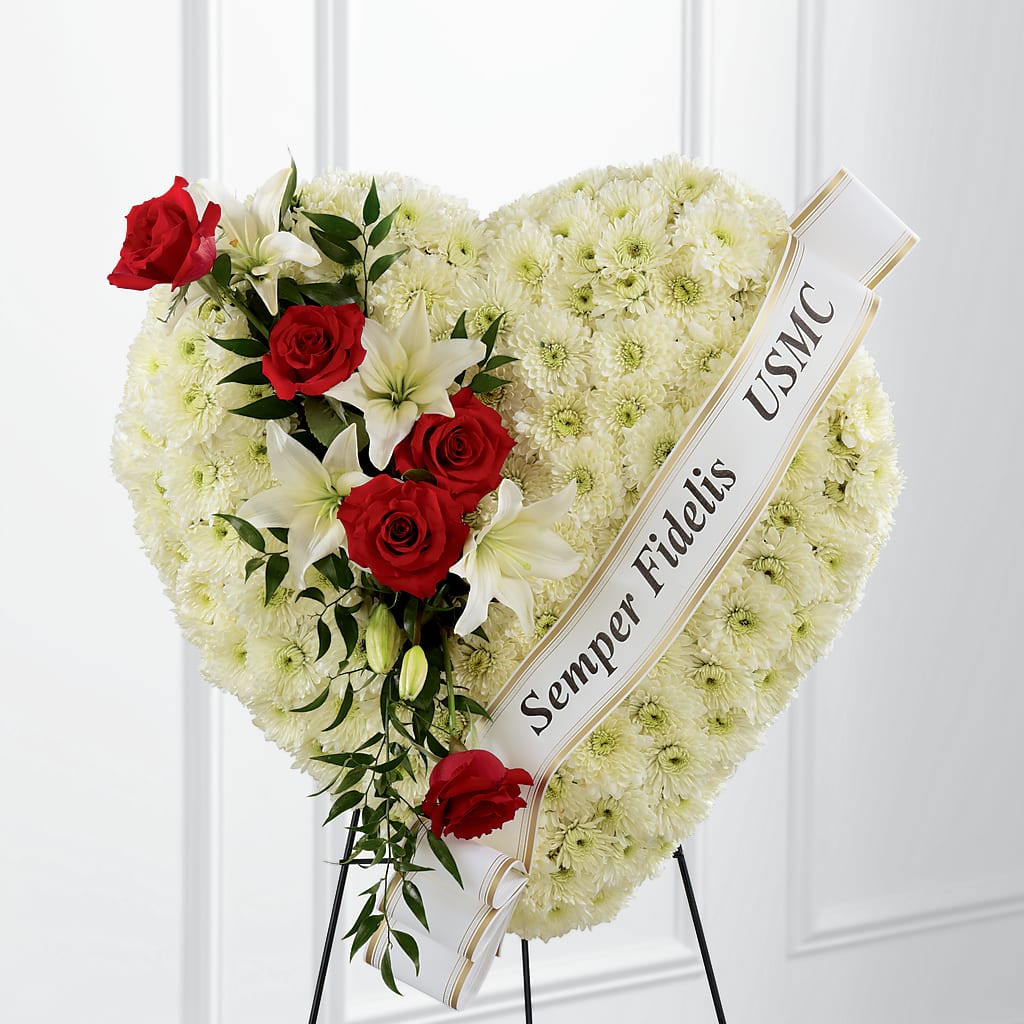 Heartfelt Hero Standing Heart – ROSEMARY & PEPPER FLOWER CO, Gaylord MI