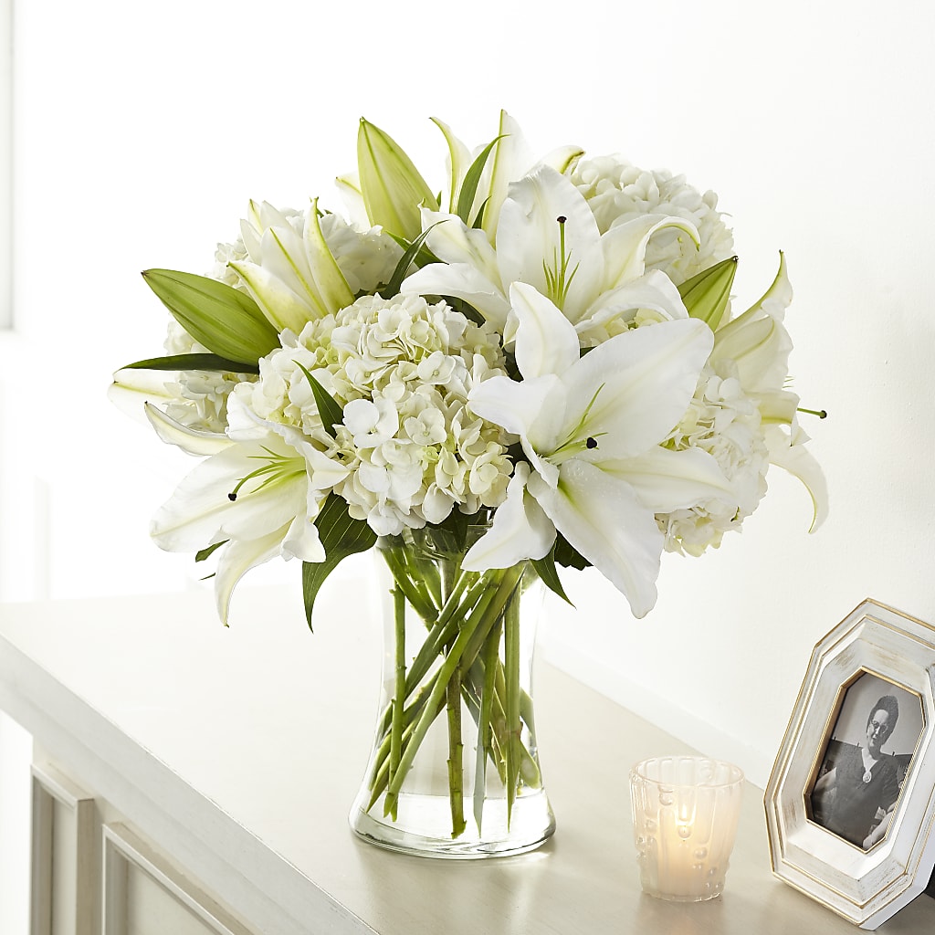 Compassionate Lily Bouquet – ROSEMARY & PEPPER FLOWER CO, Gaylord MI