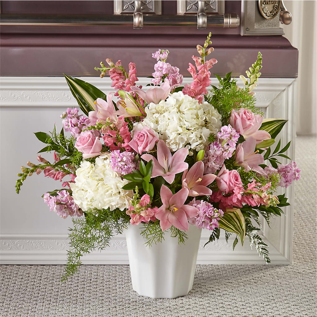 Simply Serene Floor Basket – ROSEMARY & PEPPER FLOWER CO, Gaylord MI
