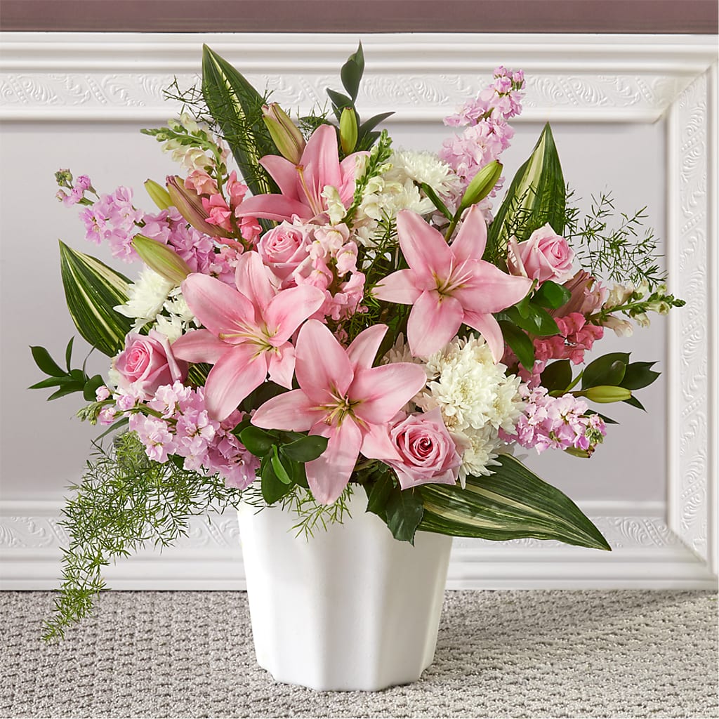 Simply Serene Floor Basket – ROSEMARY & PEPPER FLOWER CO, Gaylord MI
