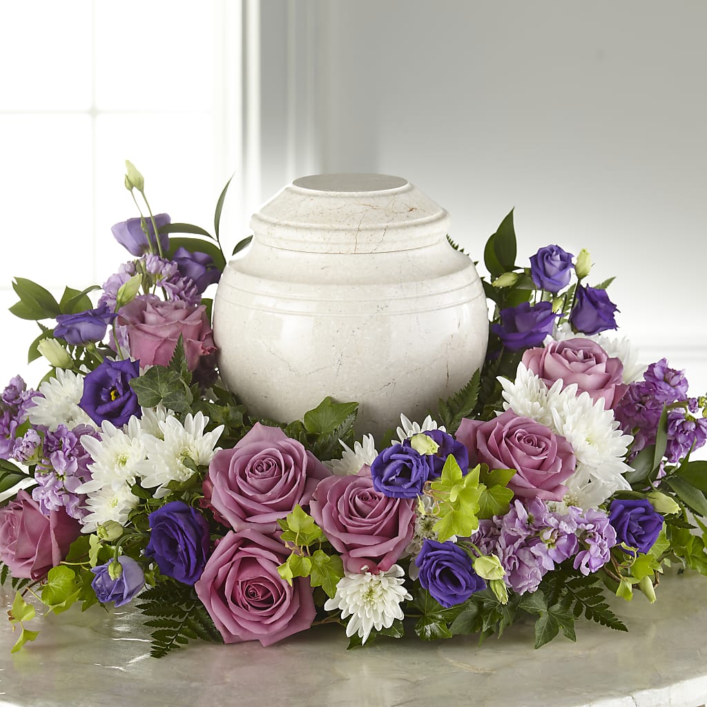 Blooming Sympathy Cremation Adornment – ROSEMARY & PEPPER FLOWER CO, Gaylord MI