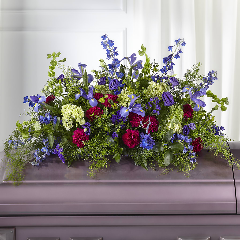 Always Treasured Casket Spray – ROSEMARY & PEPPER FLOWER CO, Gaylord MI