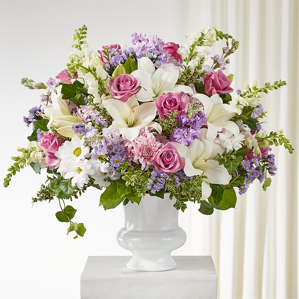 Remarkable Life Urn Arrangement – ROSEMARY & PEPPER FLOWER CO, Gaylord MI