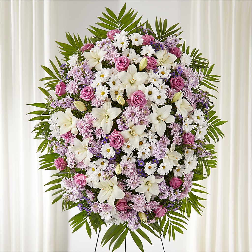 Surrounded by Love Standing Spray – ROSEMARY & PEPPER FLOWER CO, Gaylord MI
