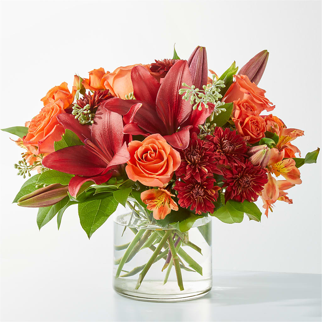 Crimson Leaves Bouquet – ROSEMARY & PEPPER FLOWER CO, Gaylord MI