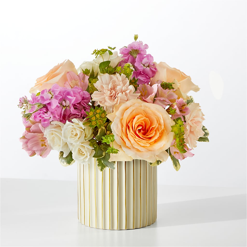 Paradise Bouquet with Ivory Vase – ROSEMARY & PEPPER FLOWER CO, Gaylord MI