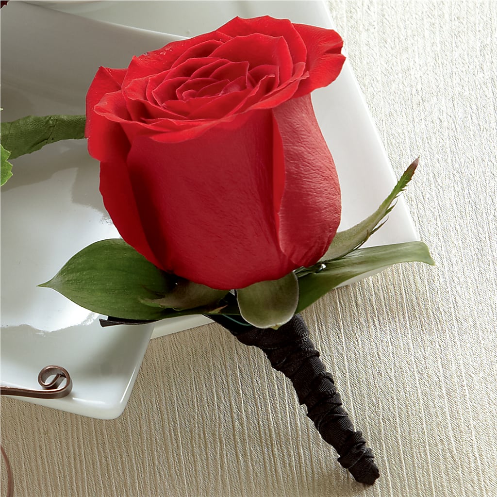 Red Rose Boutonniere – ROSEMARY & PEPPER FLOWER CO, Gaylord MI