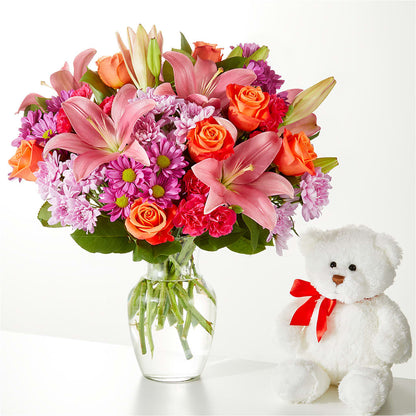 One and Only Bouquet and Bear Bundle – ROSEMARY & PEPPER FLOWER CO, Gaylord MI
