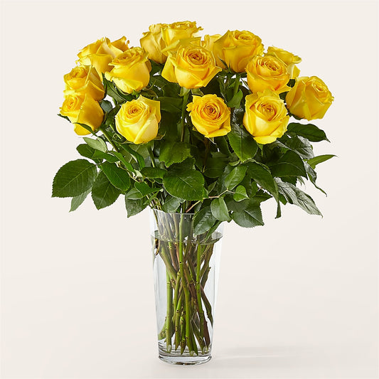 Long Stem Yellow Rose Bouquet – ROSEMARY & PEPPER FLOWER CO, Gaylord MI