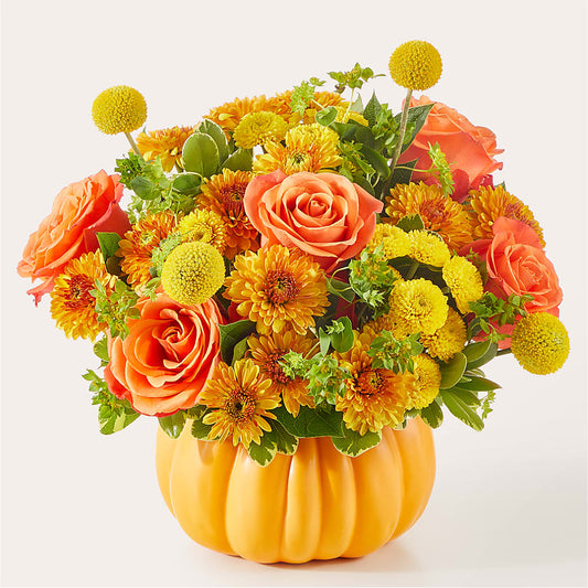 Gourdgeous Pumpkin – ROSEMARY & PEPPER FLOWER CO, Gaylord MI
