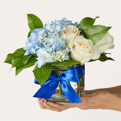 Sky Blue Delight Bouquet – ROSEMARY & PEPPER FLOWER CO, Gaylord MI