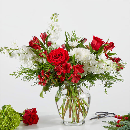Merry Moment Bouquet – A Florist Original – ROSEMARY & PEPPER FLOWER CO, Gaylord MI