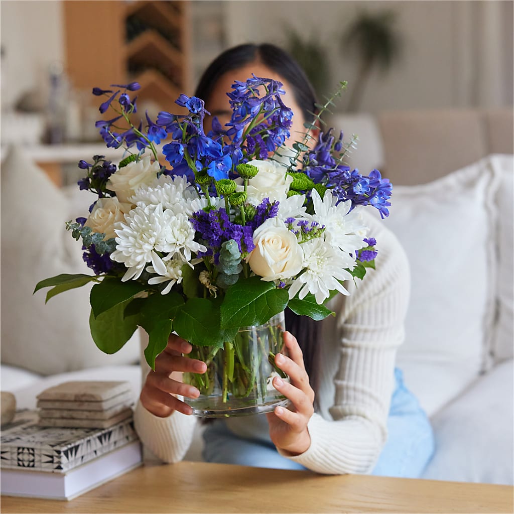 Cerulean Waves Bouquet – ROSEMARY & PEPPER FLOWER CO, Gaylord MI