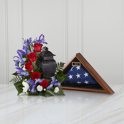 Patriotic Tribute Arrangement – ROSEMARY & PEPPER FLOWER CO, Gaylord MI