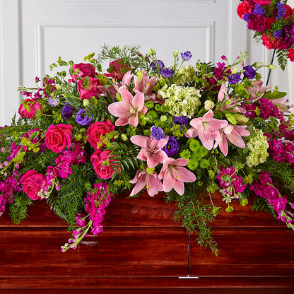 Radiant Tribute Casket Spray – ROSEMARY & PEPPER FLOWER CO, Gaylord MI