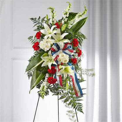 Stars of Life Standing Spray – ROSEMARY & PEPPER FLOWER CO, Gaylord MI