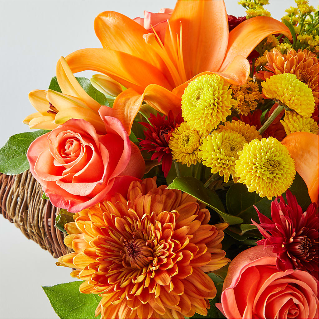 Bouquet of Blessings Cornucopia – ROSEMARY & PEPPER FLOWER CO, Gaylord MI
