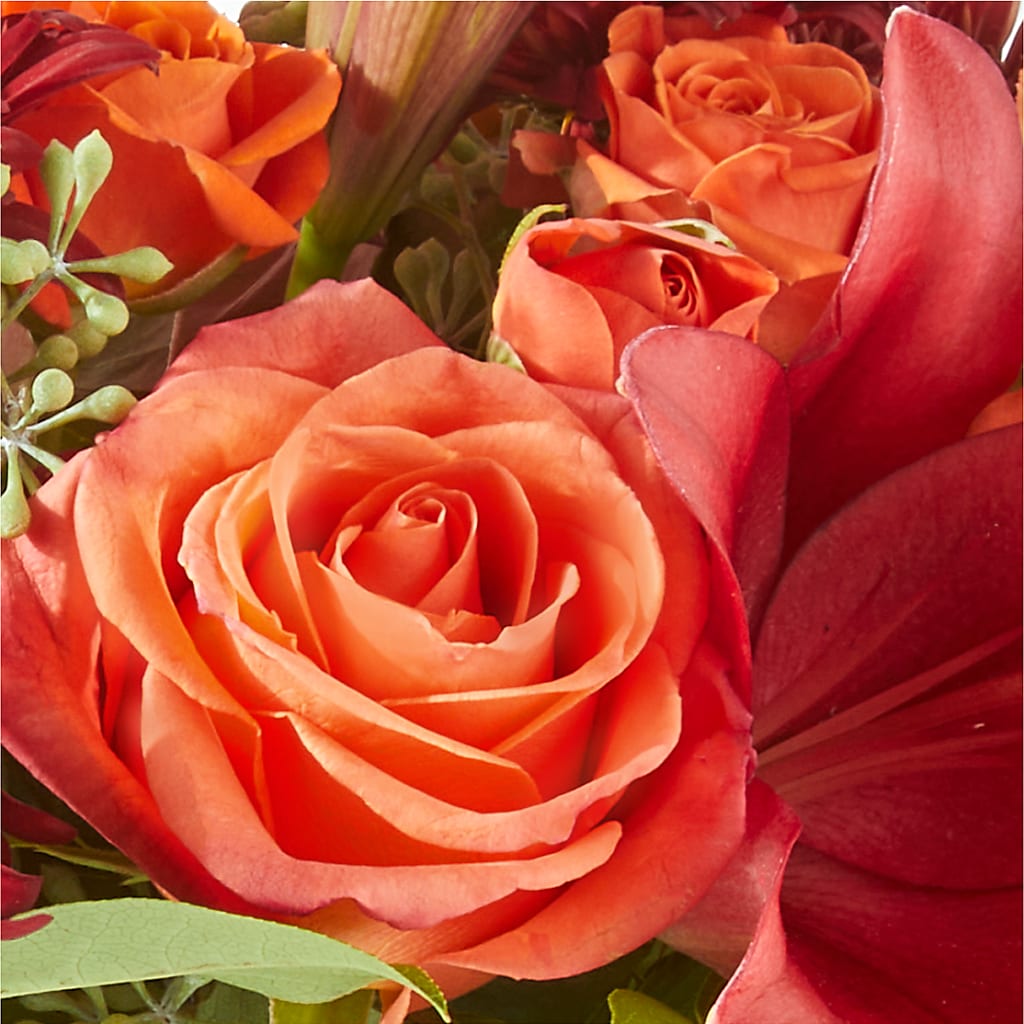 Crimson Leaves Bouquet – ROSEMARY & PEPPER FLOWER CO, Gaylord MI