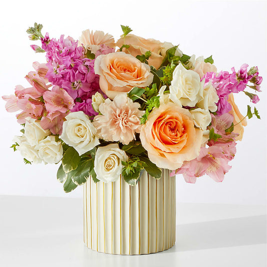 Paradise Bouquet with Ivory Vase – ROSEMARY & PEPPER FLOWER CO, Gaylord MI