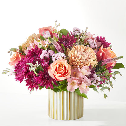 Berry Cobbler Bouquet with Ivory Vase – ROSEMARY & PEPPER FLOWER CO, Gaylord MI