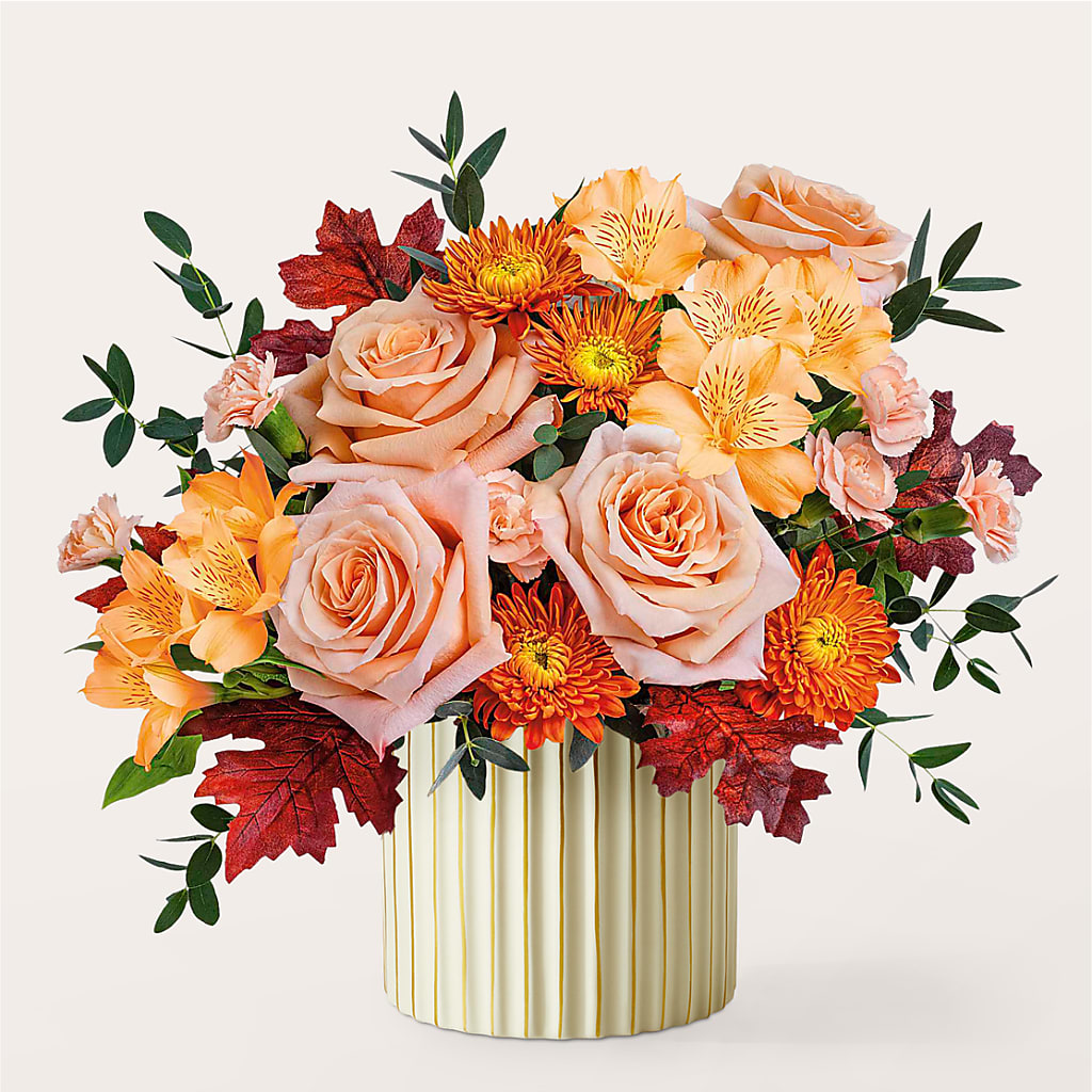 Spiced Latte Bouquet with Ivory Vase – ROSEMARY & PEPPER FLOWER CO, Gaylord MI