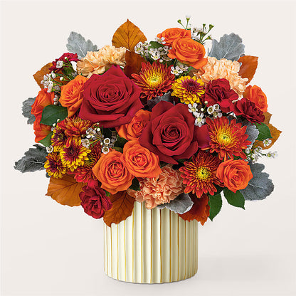 Merlot Bouquet with Ivory Vase – ROSEMARY & PEPPER FLOWER CO, Gaylord MI
