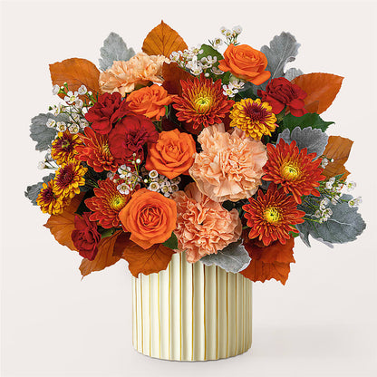 Merlot Bouquet with Ivory Vase – ROSEMARY & PEPPER FLOWER CO, Gaylord MI