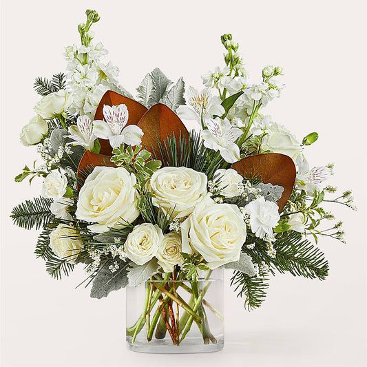 Fresh Snowfall Bouquet – ROSEMARY & PEPPER FLOWER CO, Gaylord MI