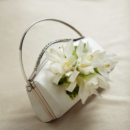 White Purse Decor – ROSEMARY & PEPPER FLOWER CO, Gaylord MI